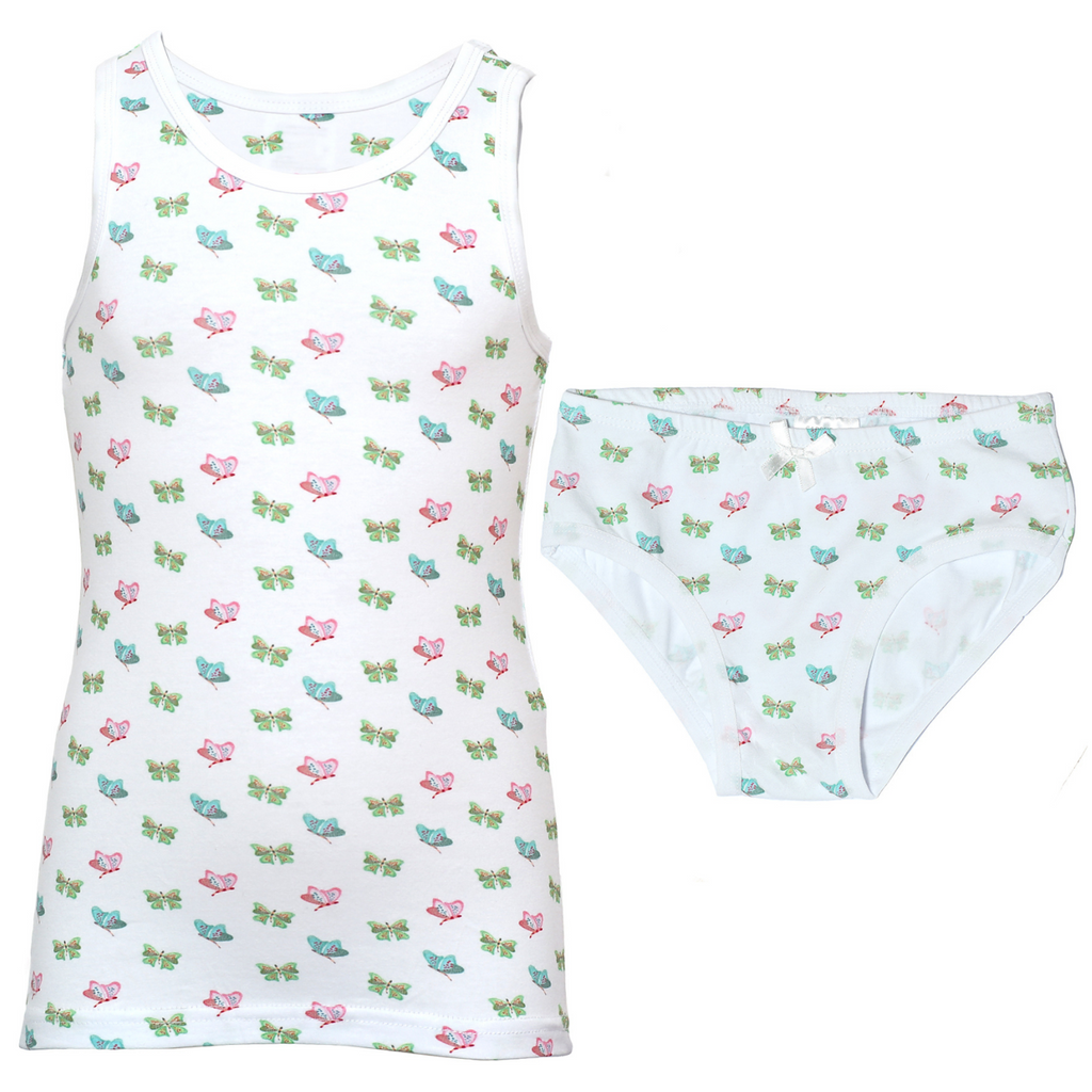 Set Slip und Unterhemd für Mädchen Set Unterwäsche