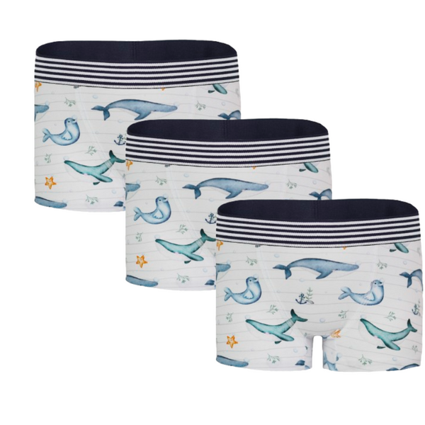 3er-Pack Boxershorts für Jungen, Maritim carburant.de hautfreundliche nachhaltig