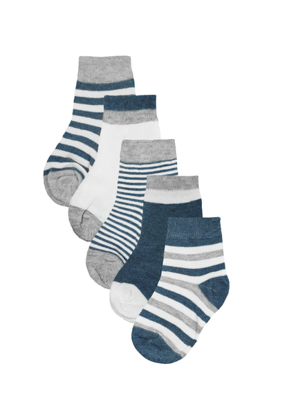 5er-Pack Socken für Kinder, Blau mixed Socken Kinder Unterwäsche