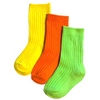 3er-Pack Socken für Kinder, Farbmix Orange / Gelb / Grün Socken