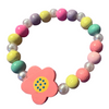 Schmuckset für Kinder Armband und Halskette aus Holz,(Set, 2-tlg), Flower Schmuck Set Holz