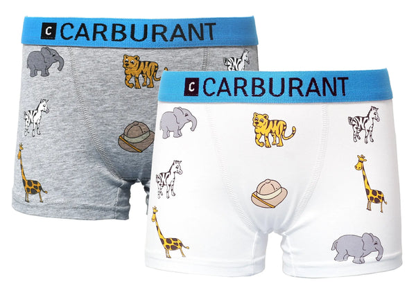 Jungen-Boxershorts, 2er-Pack, Safari